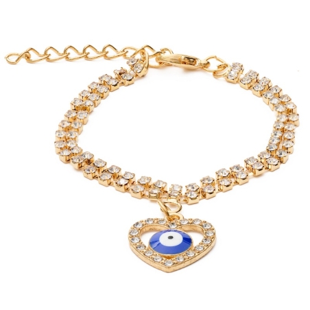 Evil eye armband mit Herz