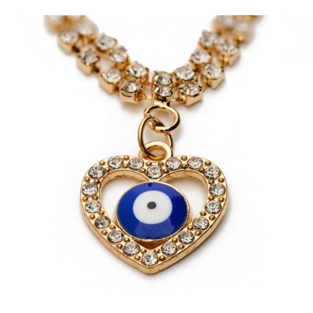 Evil eye armband mit Herz