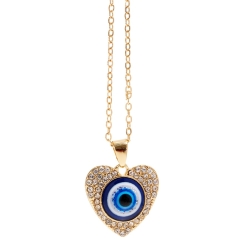 Evil eye chain with heart