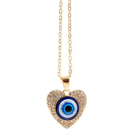 Chaîne Evil eye avec le coeur