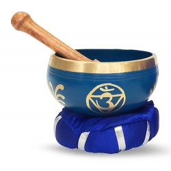 6th chakra singing bowl with cushion & stick 10cm
