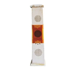 Incense holder standing white Flower of Life 2