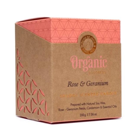 Rose & Geranie Duftkerze Organic Goodness