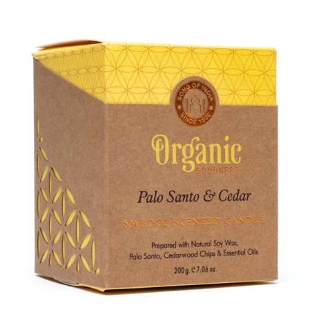 Palo Santo & Cedar geurkaars Organic Goodness