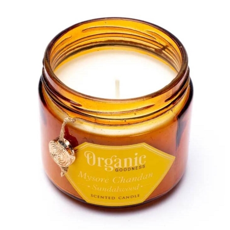 Sandalwood soy wax Candle Organic Goodness