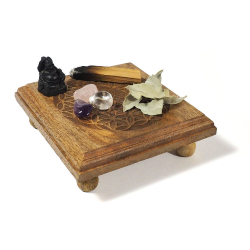 Mini altar table Flower of Life 2
