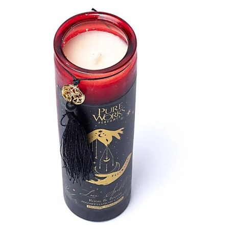 Love Spell manifestation candle in glass with tassel (80 hours)