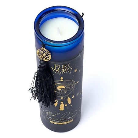 Boho Dreams manifestation candle in glass with tassel (80 hours)