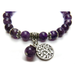 Amethist Tree of Life armband 8mm 2