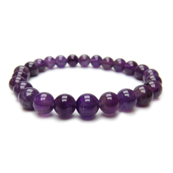 Bracelet en améthyste 8mm