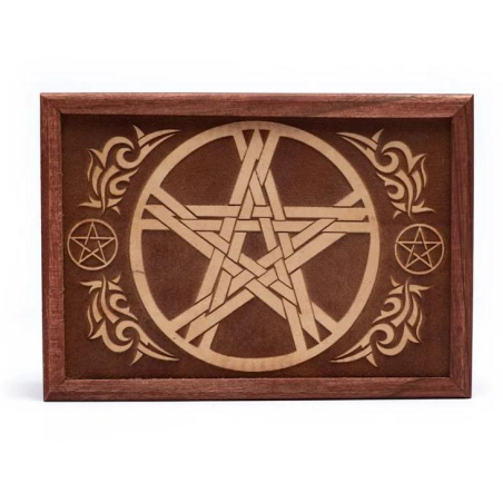 Pentagram tarotdoos gegraveerd