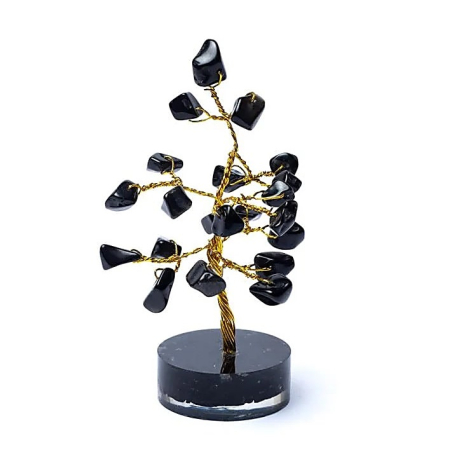 Gemstone tree black agate 8cm