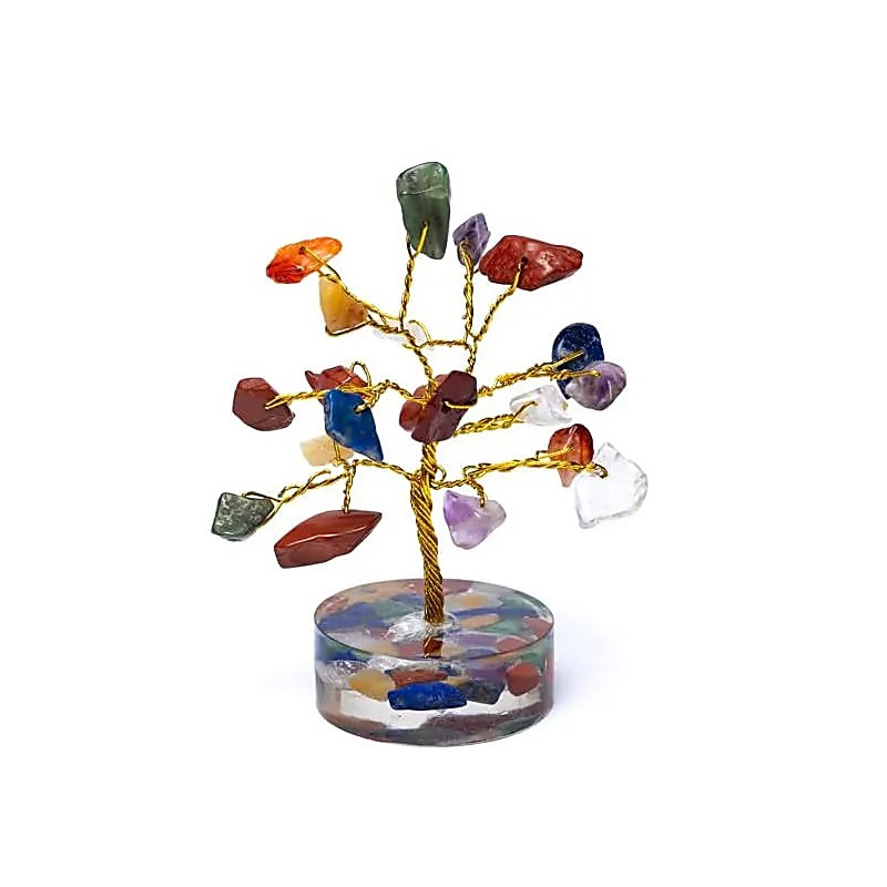 Edelsteenboom 7 chakra's 8cm