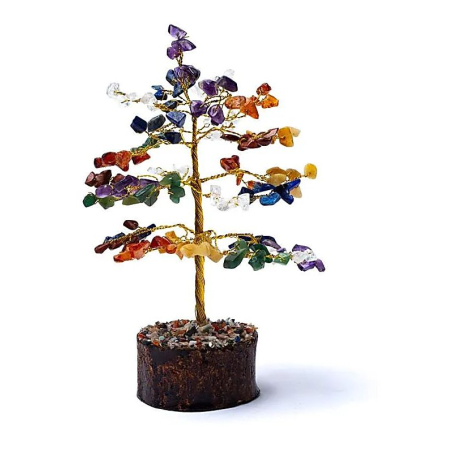 7 chakra's edelsteenboom 18cm