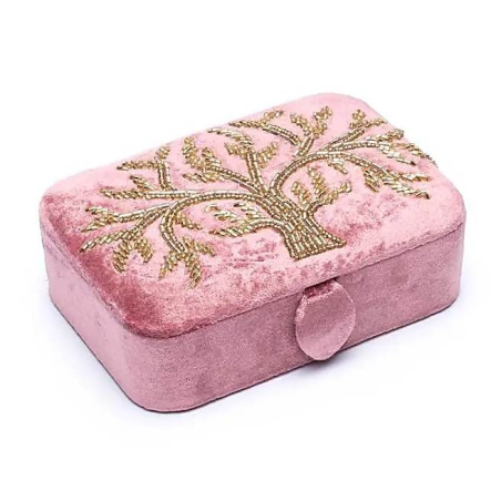 Tarot box velvet pink with Tree of Life