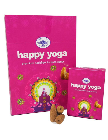 Green Tree Happy Yoga Rückfluss Räucherkegel