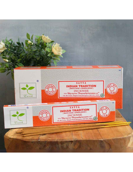 Indian Tradition wierook Sage & Sandalwood - Satya