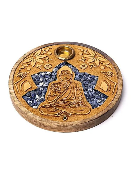 Incense and cone holder Buddha Sodalite