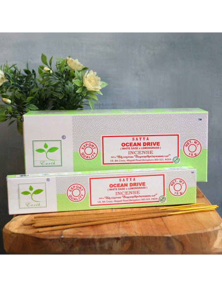 Ocean Drive Incense White Sage & Lemongrass - Satya
