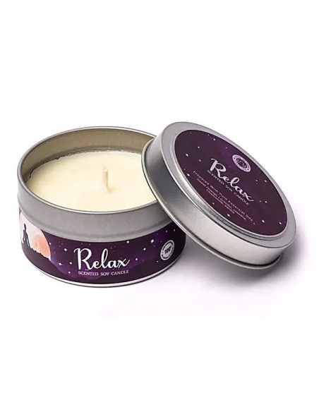 Bougie parfumée au soja Relax dans une canette Song of India