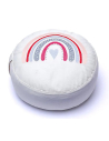 Meditation cushion rainbow white organic cotton (OCS)