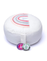 Meditation cushion rainbow white organic cotton (OCS)