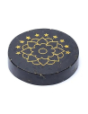 Mineral Disc Black Tourmaline lotus