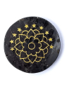 Mineral Disc Black Tourmaline lotus