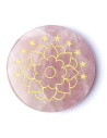 Mineraalschijf Rozenkwarts met lotus
