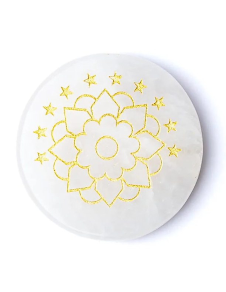 Mineral Disc Rock Crystal lotus