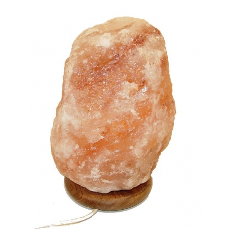 Salt lamp Himalaya with wooden base 4 to 6 kg