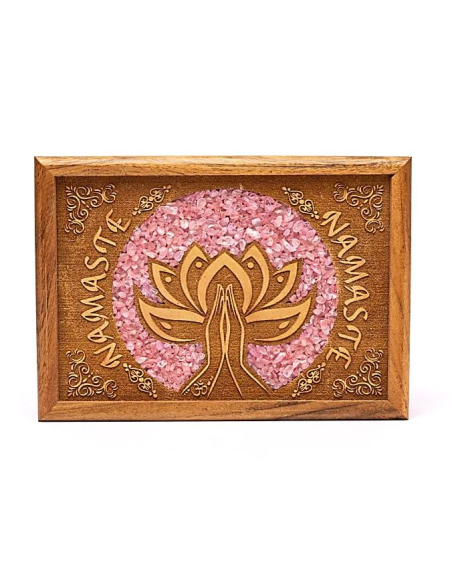 Lotus Namaste Tarot or Jewelry Box with Rose Quartz