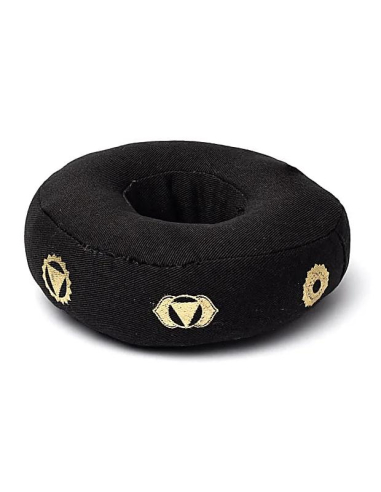Coussin bol chantant 7 chakras noir S