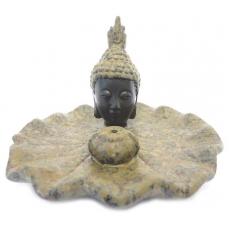Wierookhouder - Thai Boeddha zwart / bruin cracele schaaltje