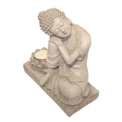 Peaceful Buddha with tealight candle holder