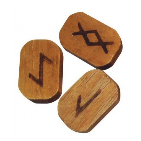 Runen-Symbole aus Holz