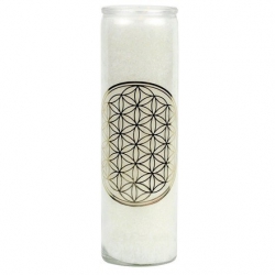 Scented candle Flower of Life (white) 2