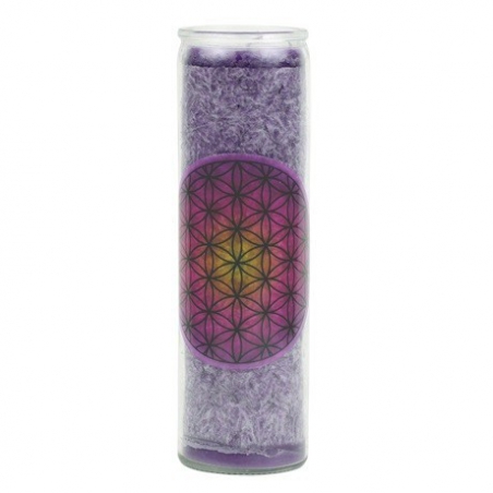 Scented candle Flower of Life (purple)