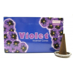Violet cone incense (Darshan)
