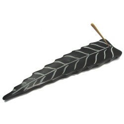 Incense burner leaf shape (black soapstone)