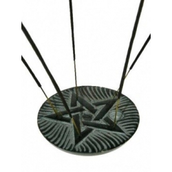 Incense burner Pentagram (black soapstone)