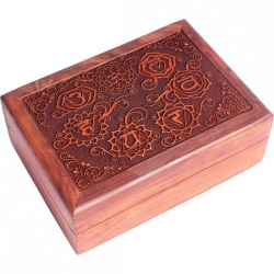 Tarot box Seven chakras engraved