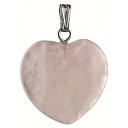 Edelsteen harthanger Rozekwarts 20 mm