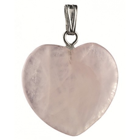 Edelsteen harthanger Rozekwarts 20 mm