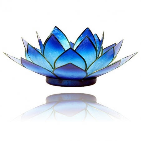 Lotus-Stimmungslicht - zweifarbig hellblau / dunkelblau