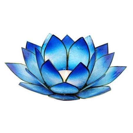 Lotus-Stimmungslicht - zweifarbig hellblau / dunkelblau