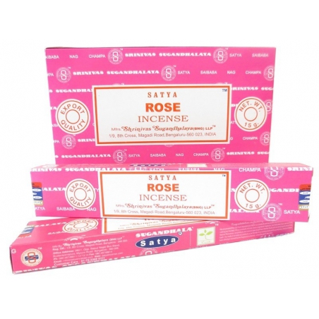 12 paquets d'encens Rose (Satya)