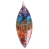 Orgonite oval shaped Chakra pendant