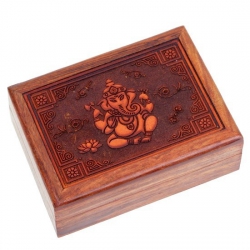 Tarot box Ganesha engraved