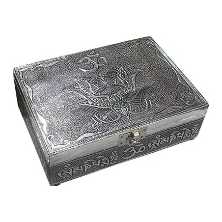 Tarot box Om Mani Padme Hum (silver color)